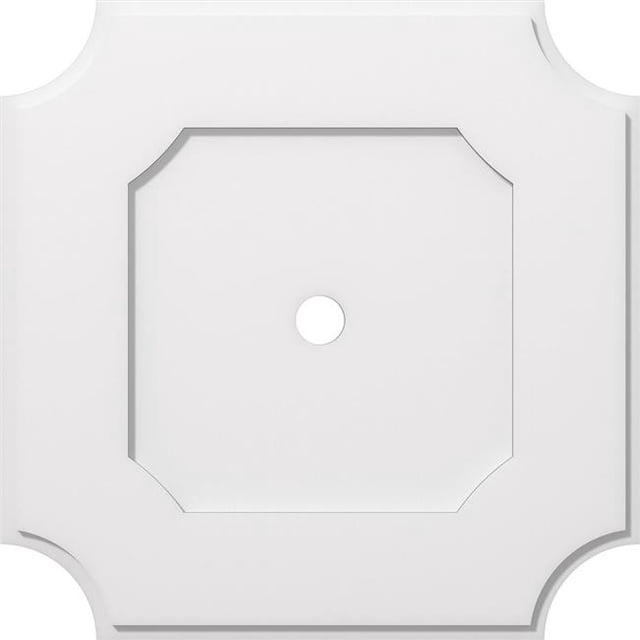 Ekena Millwork CMP26LE-02000 26 Po OD x 2 Po ID Carré Locke Architectural Grade PVC Contemporain Médaillon de Plafond