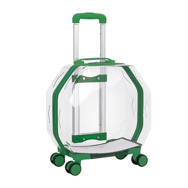 Maleta con rues para perros mochi como transparente bolsa de viaje para mascotas Verde Yuyangstore Maleta con ruedas para gatos