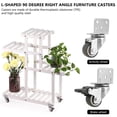 thumbnail image 4 of 4PCS/Set Furniture Castors Heavy Duty Casters Stable Swivel Plate Casters L-Shaped Soft Rubber Caster Wheels Sturdy ,Easy to Use, 4 of 7