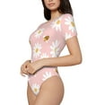thumbnail image 2 of The Xecao Daisy And Bee Women's Crew Neck Body Suit, a short-sleeved bodysuit and basic swimsuit, both comfort and style for dating and daily life, 2 of 9