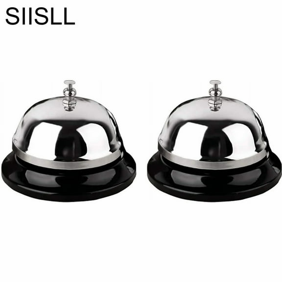2 Packs 3.35 Inch Diameter with Metal Anti-Rust Construction, Ringing, Durable, Desk Bell Service Bell for Hotels, Schools