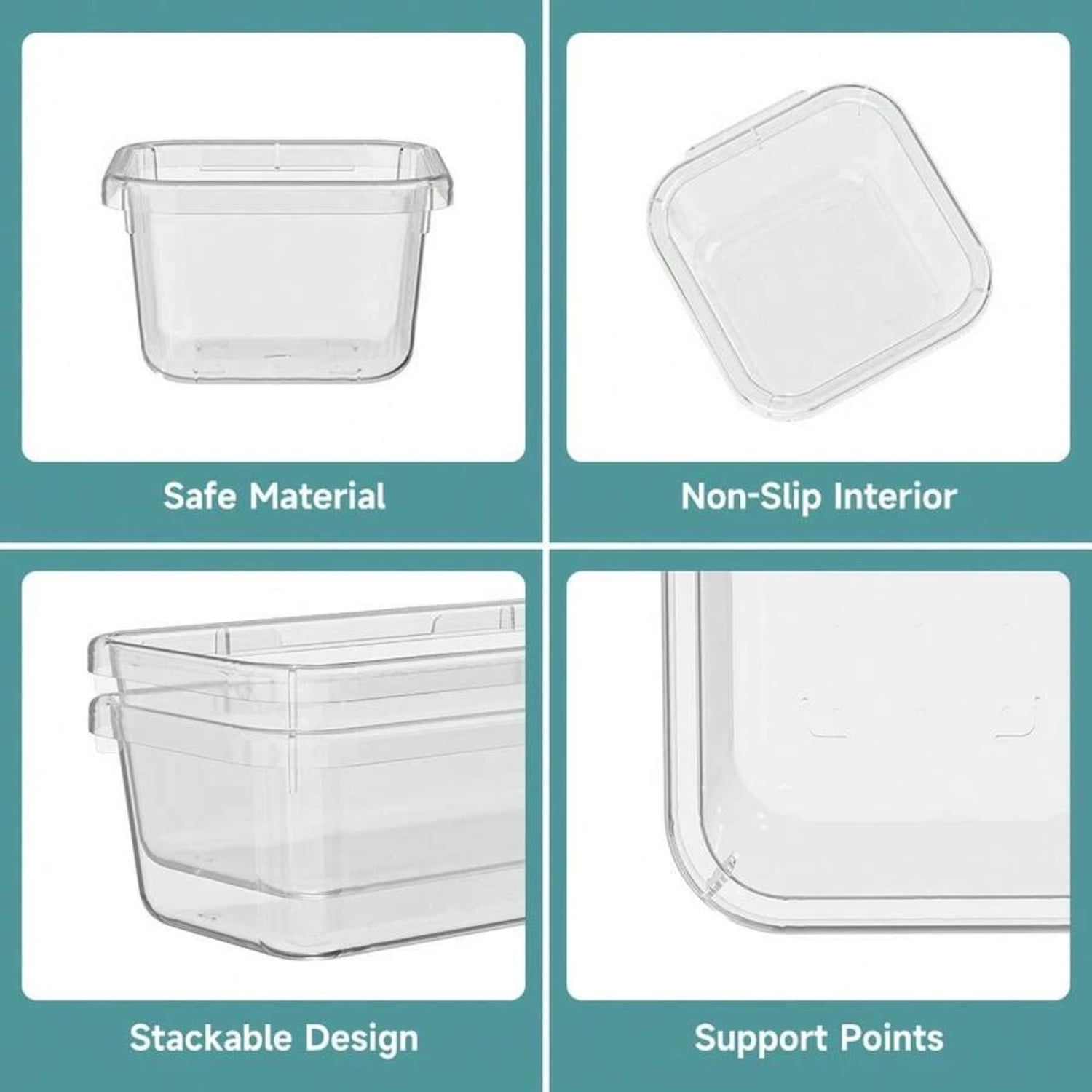 「24/26 Pc Clear Plastic Drawer Organizer Set - Durable PP Material」4 Sizes In Drawer Trays