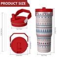 thumbnail image 4 of Christmas 30oz Handheld Travel Tumbler with Handle – Double Wall Stainless Steel Insulated Cup, Flip Straw Lid, Leak-Proof & BPA-Free for Hot and Cold Drinks – Durable Coffee & Juice Mug Black, 4 of 7