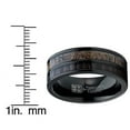 thumbnail image 4 of Metal Masters Mens Tungsten Ring Wedding Band Deer Antler Koa Wood Outdoor Hunting 8mm 10.5, 4 of 7