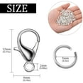600 Pieces Lobster Clasps and Open Jump Rings Set Lobster Claw Clasps
