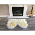 thumbnail image 2 of Lambzy Dynasty Natural 2-Pelt Luxury Long Wool Sheepskin Shag Rug Light Beige N/A, 2 of 5