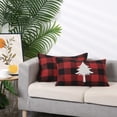 thumbnail image 6 of Unique Bargains Plaid Print Throw Decorative Pillow Covers Farmhouse Pillowcase Pack of 2 Tree 12" x 20", 6 of 6