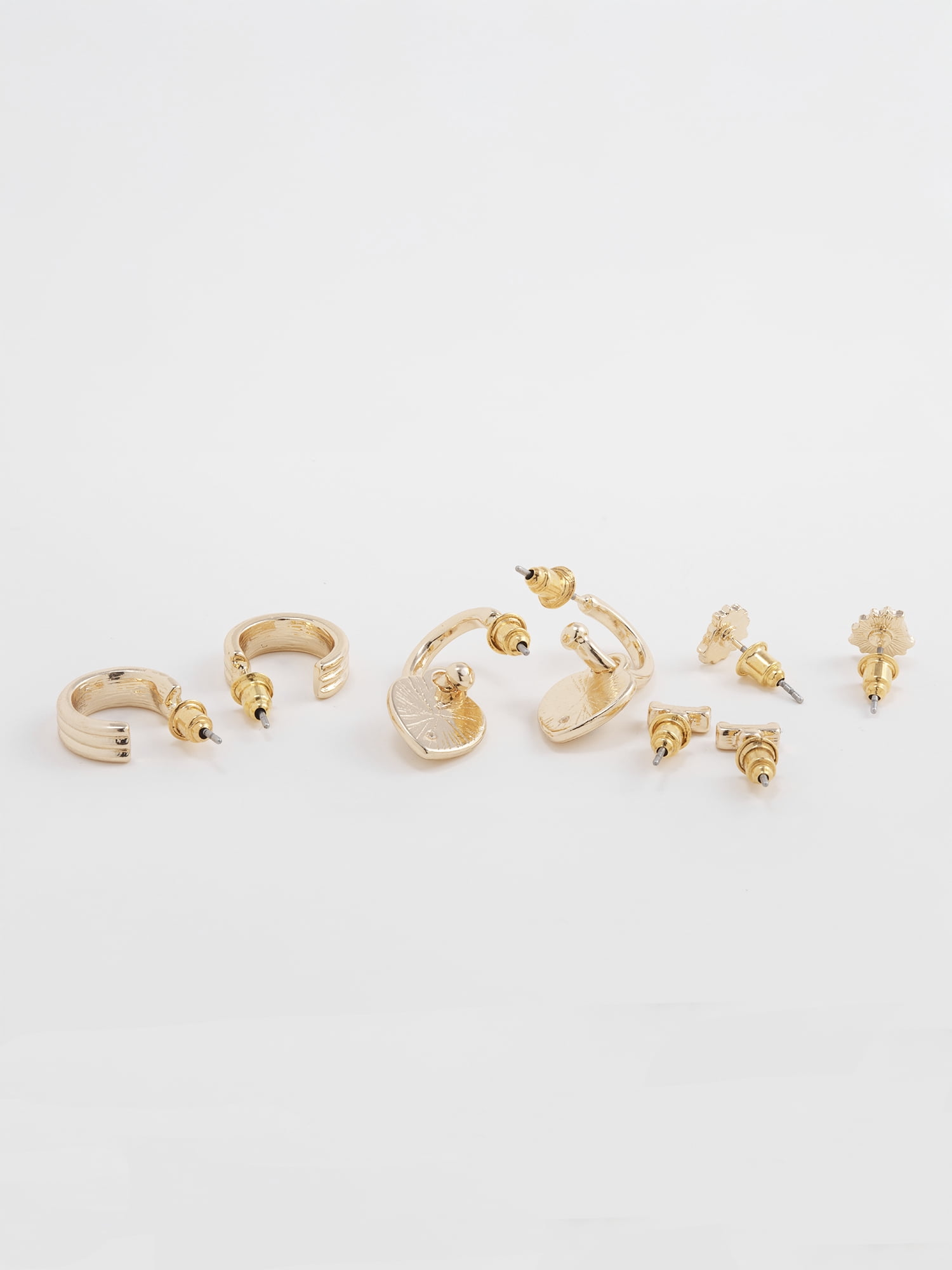 Time and Tru Women's Goldtone Birthstone Earring Set, 4 Pairs, July