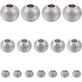 thumbnail image 7 of 60pcs 3 Sizes Textured Round Beads Stainless Steel Loose Beads Metal Beads 2-3mm Hole Spacer Beads Finding for DIY Bracelet Necklace Jewelry Making, 7 of 7
