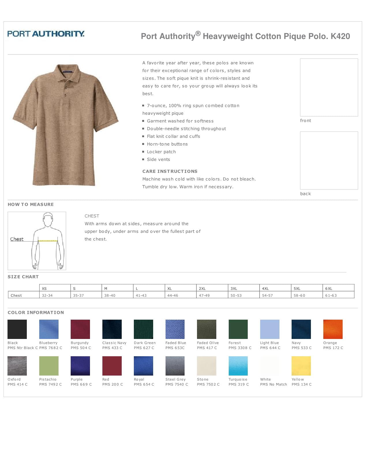 Khaki Port Authority K420 Buy Bulk Port Authority K420P Wholesale