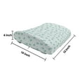 thumbnail image 5 of Animal Lumbar Pillow, Animal Characters with Long Ears and Daisy Blossoms Cartoon Style Art, Soft Back Cushion Office Chairs with Adjustable Straps, 14" x 13", Mint Green and Baby Blue, by Ambesonne, 5 of 7