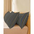 thumbnail image 4 of Orange Navy Blue Body Pillow Cover 20 x 54 Inch Decorative Pillow Cover Modern Abstract Vertical Striped Lumbar Pillowcase Seasonal Rectangle Cushion Case for Couch Sofa Bed Living Room, 4 of 7
