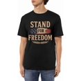 thumbnail image 1 of Stand with Freedom Men's Cotton T-Shirts Casual Basic Crew Neck Tshirts Short Sleeve Fashion Tee Shirts,, 1 of 6