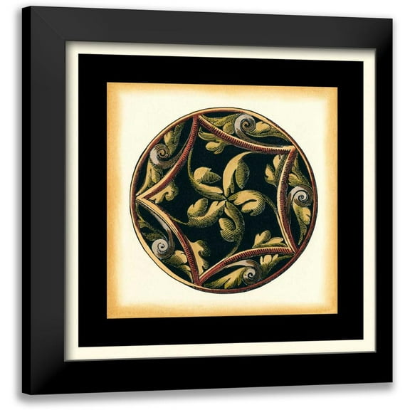 Vision Studio 12x12 Black Modern Framed Museum Art Print Titled - Small Ornamental Accents II