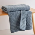 thumbnail image 4 of Levtex Home - Velvet Stitch - Throw - Cross Stitch Velvet - Chambray with White - Quilt (50x60in.) and Sham 50x60in. - Polyester, 4 of 8