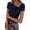 Navy Blue, variant on PRETTYGARDEN Women's Summer Asymmetrical Y2K Tops Trendy Ribbed Short Sleeve Fitted Tee Shirts Spring Fashion Clothing