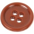 thumbnail image 2 of Mibo 12pcs Round Melamine Buttons with Rim - 24L(15mm) - 4 Hole - Coffee, 2 of 2