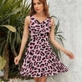 thumbnail image 7 of Pink Leopard Print Sundress Sleeveless Dress Summer Women Clothes Dress for Women Dresses, 7 of 7
