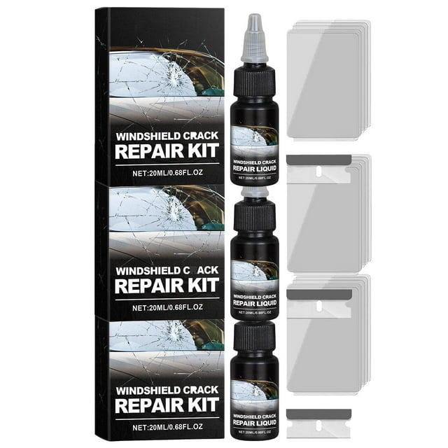 Oefntac up to 40% off Gifts Kit Automotive Front Windshield Repair Liquid Kit Quickly Repair Cracks Clear Vision Safe Travel 20ml