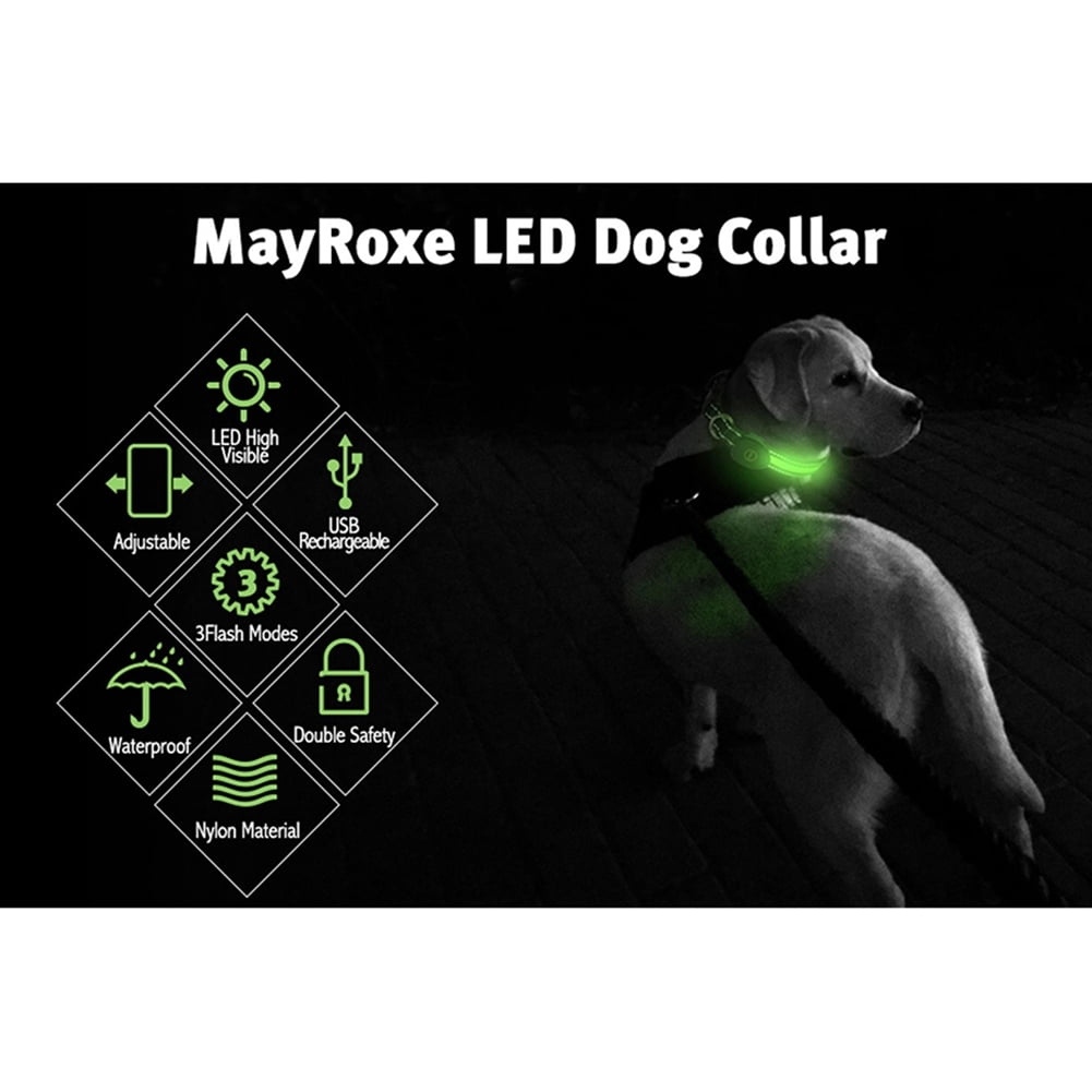 Kadyn LED Light Up Dog Collar, Dog Collar, Glowing Night Walking Light Dog Collar for Pet Night Walking – Rechargeable Dog Necklace– Weatherproof Puppy Collar, L Red Kadyn LED Light Up Dog Collar, Dog Collar, Glowing Night Walking Light Dog Collar for Pet Night Walking – Rechargeable Dog Necklace– Weatherproof Puppy Collar, L Red