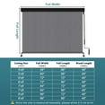 thumbnail image 3 of Jane Stone Outdoor Roller Shade 7'(W) x 6'(H), Exterior Cordless Sun Shades for Patio Roll up Outdoor Blinds with Valance, Gray, 3 of 7