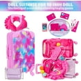 thumbnail image 5 of K.T. Fancy American 18 Inch Doll Clothes and Accessories, Doll Travel Suitcase Playset for Girls, Cute Travel Doll Clothes and Stuff for 18 Inch Doll (Not Include Doll), 5 of 7