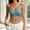 Mint Green, variant on Plus Size Push Up Bra for Women Trendy Solid Color Lace Trim Crisscross Halter Camisole V-Neck Beautiful Back Underwear Mint Green Free Size