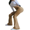thumbnail image 1 of Pantalon Évasé Taille Haute Côtelé Uni pour Femmes Y2K Mode Urbaine, 1 of 3