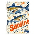 thumbnail image 7 of FORMRS 1-Subject Spiral Notebook 8" x 5" College Ruled 60 Refillable Sheet A5 Hard Cover, Blue Sardines Pattern, 7 of 7