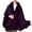 Purple, variant on Women's Solid Faux Fur Trimmed Cape Wrap Mid-Length Winter Shawl Outerwear Luxurious Warm Cover Up for Party Vacation Casual Wear