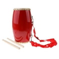 thumbnail image 2 of Instrumentos de percusión de tambor de cintura con material de música de baqueta para Pandereta de mano de aprendizaje temprano tradicional para , 14cmx32cm Sunnimix Tambor de cintura, 2 of 8