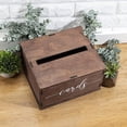 thumbnail image 4 of Wiywef Wooden Card Box Wedding Card Box for Reception Vintage Card Holder Box Envelope Holder Box Letter Storage Desktop Decoration, 4 of 7