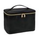 thumbnail image 1 of Bolsa de maquillaje, neceser, organizador ligero con divisores, cierre de cremallera, accesorios de , tela Oxford para viajes de negocios. Negro, 1 of 10