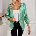 thumbnail image 2 of QHFBli Women Sequin Jacket Glitter Sparkle Open Front Casual Long Sleeve Blazer Coat, 2 of 8