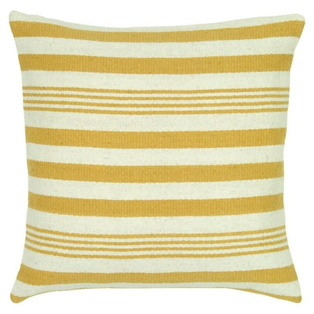 Rizzy Home Vertical Stripe24" x 24"Wooldecorative filled pillow