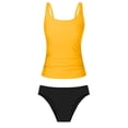thumbnail image 6 of CONZONE Womens Period Tankini Sets 2 Peice Swimsuits for Women Menstrual Leakproof Swim Bottoms Solid Color Lightweight Summer Beach Bathing Suits, 6 of 7