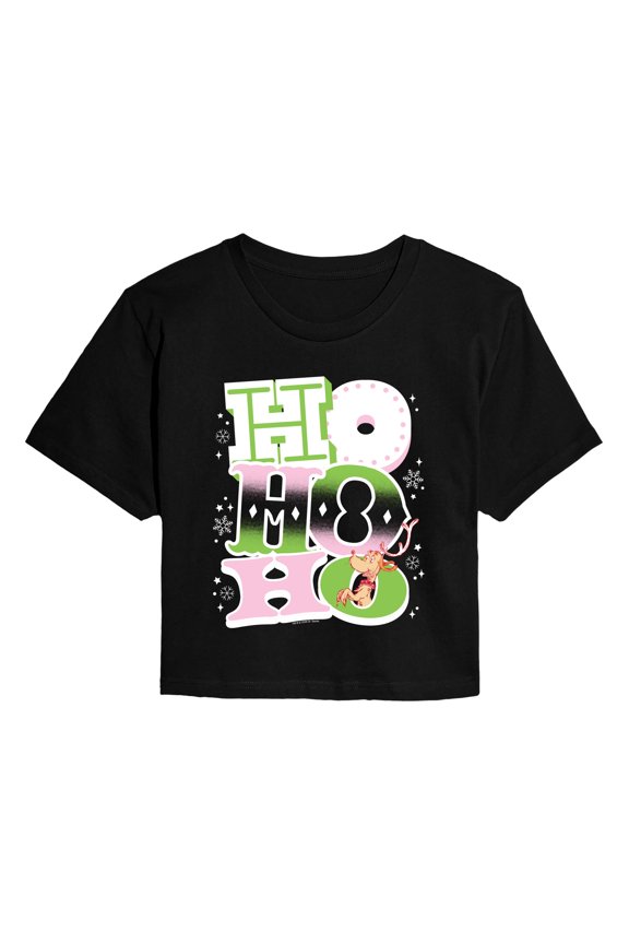 The Grinch - Hohoho Max - Juniors Cropped Graphic T-Shirt