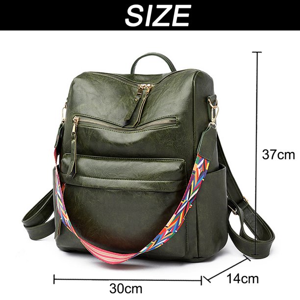 Green Fashion Backpack Purse Multipurpose Design Convertible Satchel Handbags Women main image 4