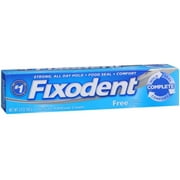 Fixodent Free Denture Adhesive Cream 2.40 oz (Pack of 3)