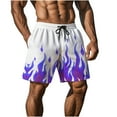 thumbnail image 6 of Birthday Gifts DDAPJ pyju Men's Novelty Swim Trunks 3D Flame Printed Beach Shorts Drawstring Elastic Waist Board Shorts Quick Dry Bathing Suit Swimming Shorts Dark Blue S, 6 of 9
