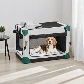 Pet Lodge Heavy Duty Medium Size Double Door Plastic & Wire Dog