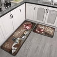 thumbnail image 4 of 2 Piece Coffee Kitchen Decor Rugs Set Farmhouse Country Kitchen Rugs and Mats NonSkid Washable Absorbent Microfiber Accessories (17"x47"+17"x30") Perfect for Cozy Kitchen Vibes, 4 of 6