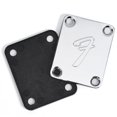 thumbnail image 3 of Metal Neck Plate Neck Plate for Electric Guitar Stratocaster Telecaster or Bass, Chrome, 3 of 5