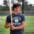 thumbnail image 4 of Mens School Is Important But Baseball Is Importanter T Shirt Funny Sports Tee Graphic Tees, 4 of 9