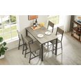 Dining Set for 5 Kitchen Rectangular Table with 4 Upholstered Chairs