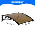 thumbnail image 4 of Door Awnings Exterior, Awning for Door Entrance, 31.5x47 Inches Awnings for Doors, Window Awning Canopy Exterior with Plastic Steel Bracket, UV, Rain, Snow Protection Door Awning -Brown, 4 of 10