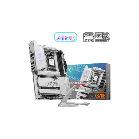 MSI MPG X870E EDGE TI WIFI Gaming Desktop Motherboard, AMD X870E Chipset, Socket AM5, ATX