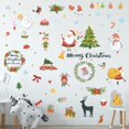 thumbnail image 4 of Christmas Wall Stickers Santa Claus Elk Wall Decals Removable DIY Snowman Wall Decor Christmas Party Window Playroom Bedroom Classroom Living Room, 4 of 5