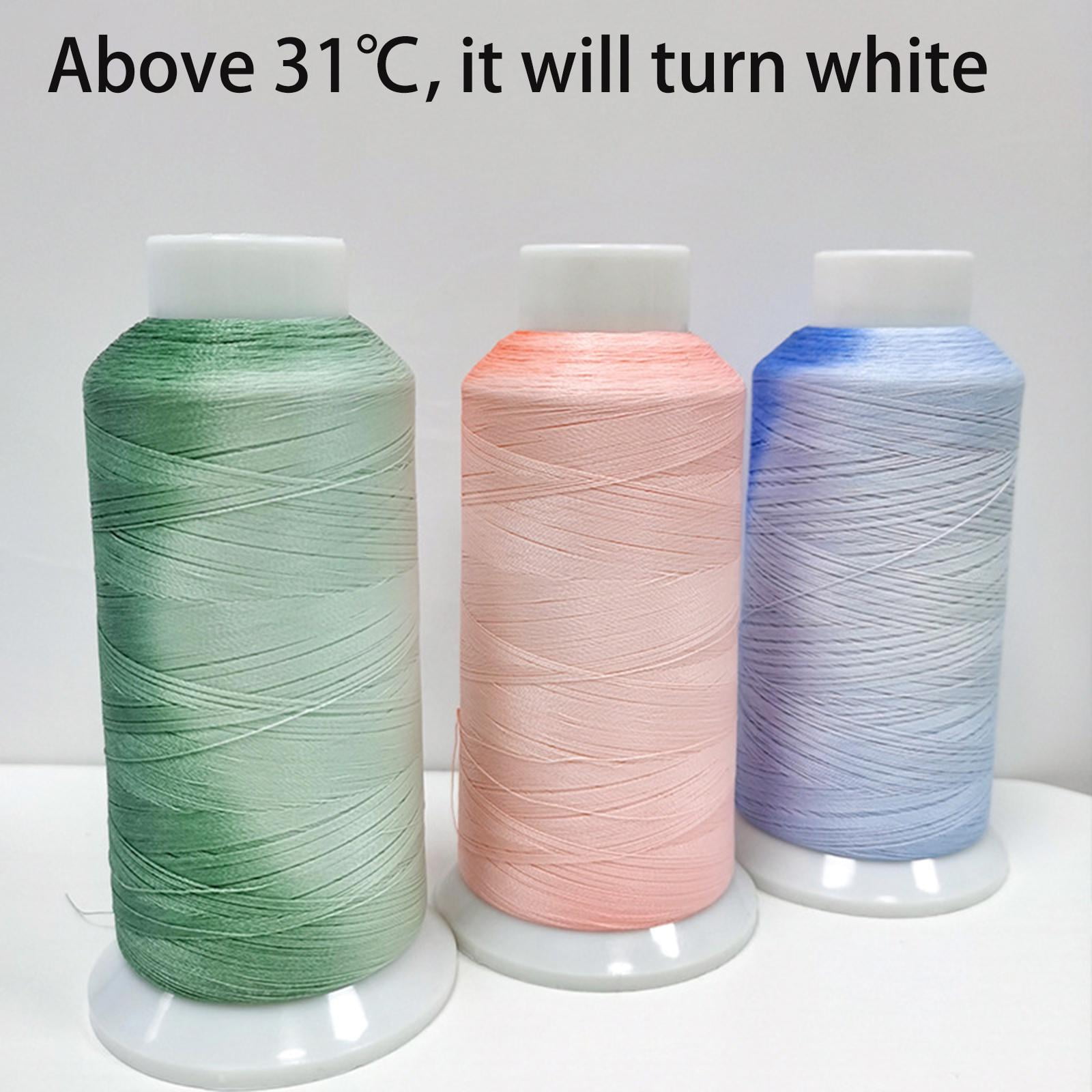 S SERENABLE Colorful Color Changing Thread, Embroidery, Sewing Thread, Polyester Supplies Hand Knitting, for Quilting Blanket Festivals Crochet Shawl Red