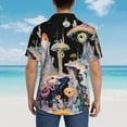 thumbnail image 4 of Yiaed Cute Mushroom Landscape Print Hawaiian Shirt for Men Short Sleeve Button Down Shirts Beach Shirts for Men,Small, 4 of 7